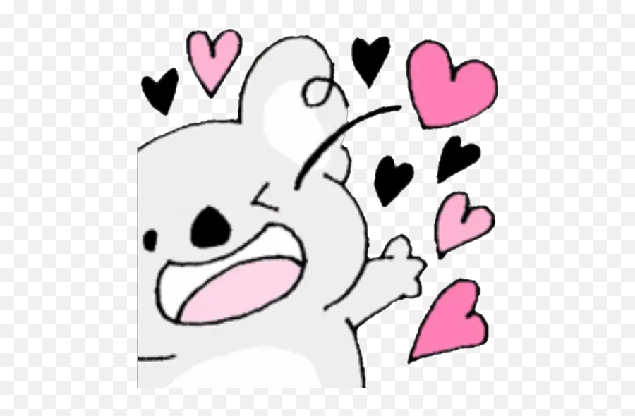 Sticker Maker - Lindo Koalita Girly Emoji,Rabbit With Hearts Emojis