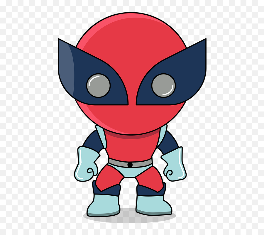 Super Superhero Hero Cute Character - Vektor Kartun Super Hero Emoji,Super Emotion Taster