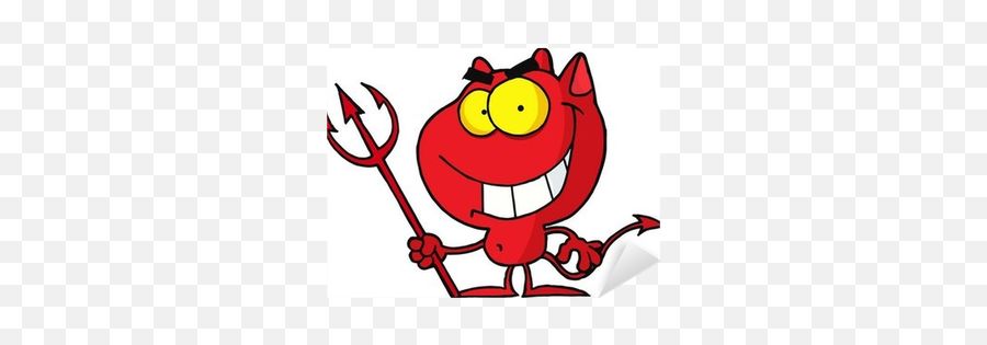 Totem - Cartoon Devil Emoji,Pitchfork Emoticon