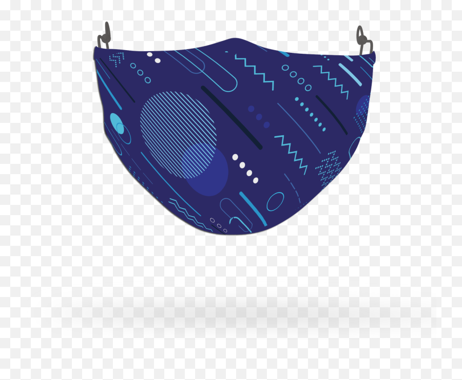 Geometrical Blue Pattern Face Covering Print 1 - Drawing Emoji,Emoji Shirts Ebay