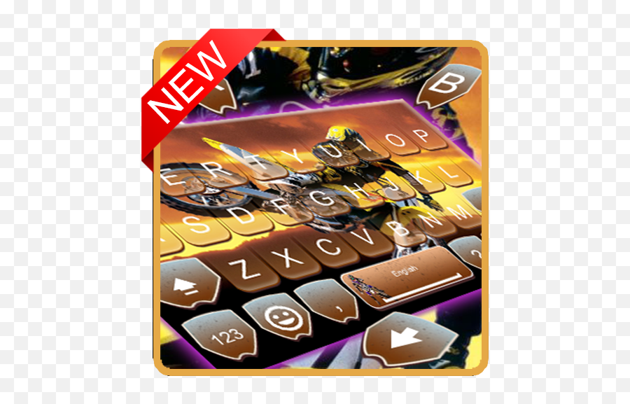 Yellow Crosser Keyboard Theme U2013 Applications Sur Google Play - Technology Applications Emoji,Motocross Emoji