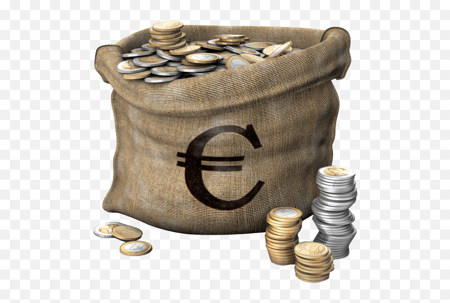 Money Coin Finance Euro Bag - Coin Png Download 530526 Money Bag Euro Clipart Emoji,Money Bag Emoji Png