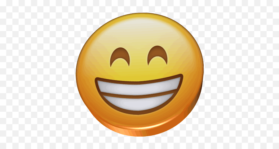Emoji Grinning Gif - Smiley Face Emoji,Spinning Thinking Emoji
