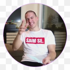 Smile Pig Bakaprase Baka Sticker By Bakaxinstitcija - Crew Neck Emoji,Pig Emoji Shirt