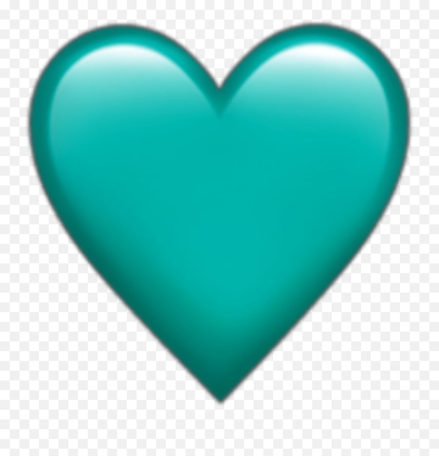 Heart Cyan Sticker - Girly Emoji,Cyan Heart Emoji