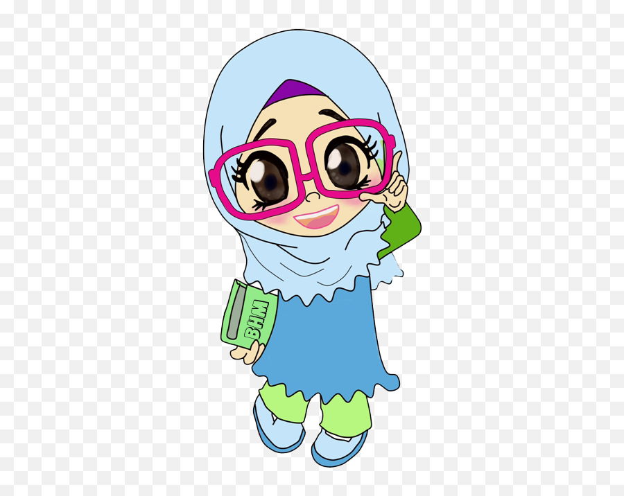 Bunga Biru X Png Teachers Day Pinterest - Gambar Kartun Hijab Girl Kids Cartoon Emoji,Animasi Emotion