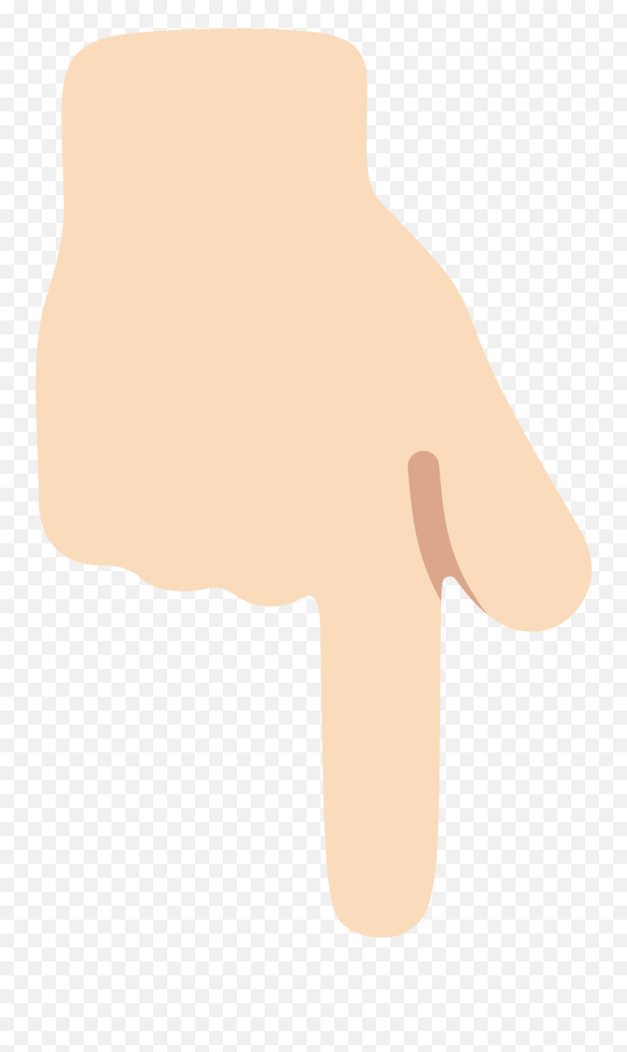 Emoji U1f447 1f3fb - Finger Pointing Down Transparent,Pointing Down Emoji