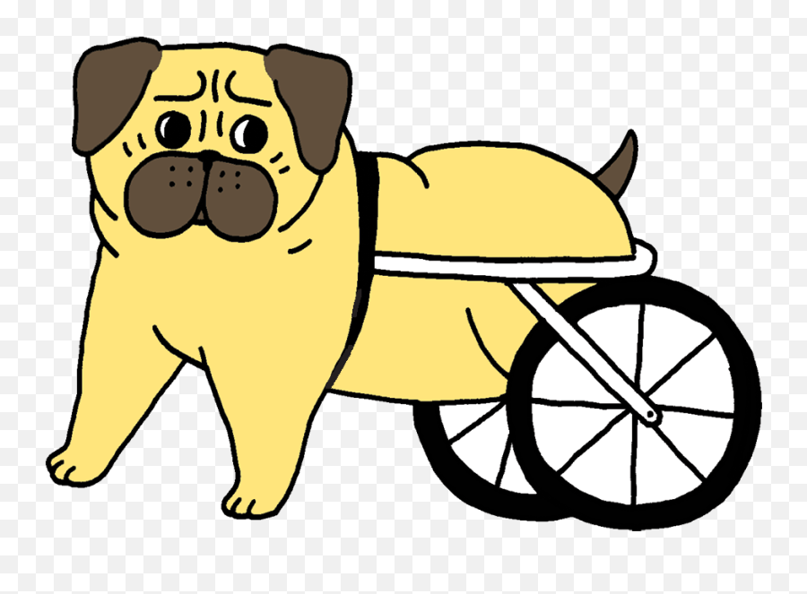 Tag For Dog Pet Clipart Hug Dog Transparent Free For - Cartoon Pug In A Wheelchair Emoji,Chihuahua Emoji