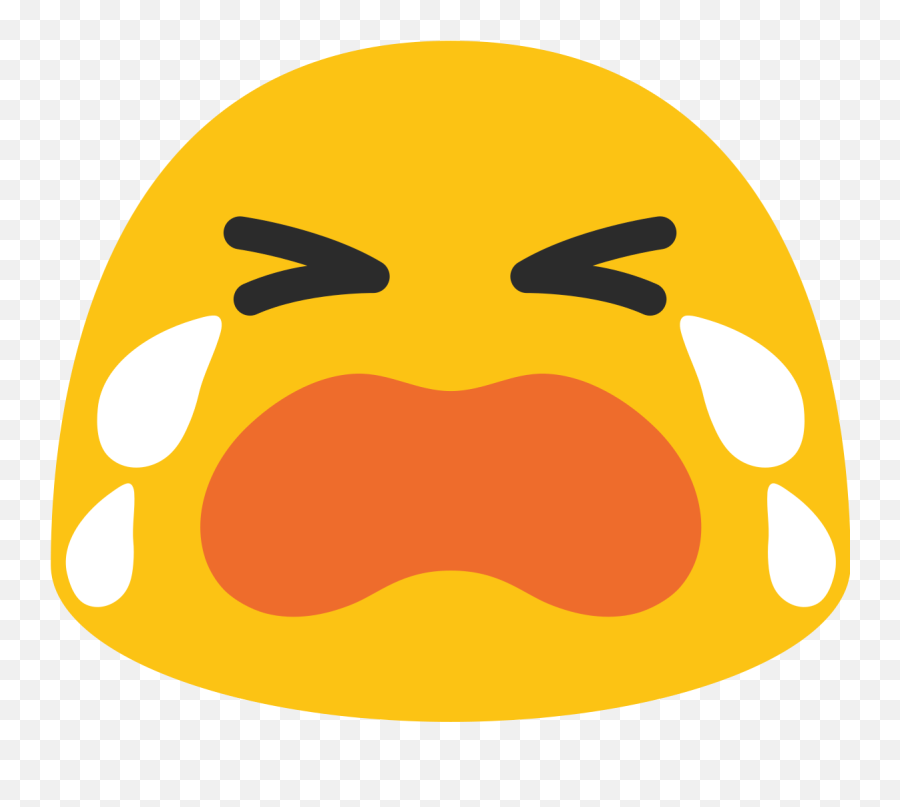 Blob Emoji Crying - Novocomtop Transparent Android Emojis,Scared Crying Emoji Kawaii