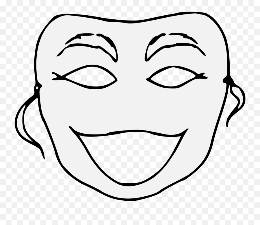 Mask - Traceable Heraldic Art Happy Emoji,Laughing Emoticon Mask