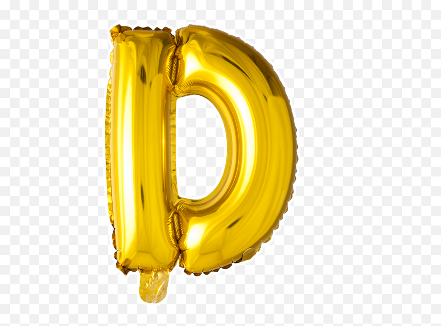 Suuri Kullanvärinen Foliopallo D - Letra Globos Dorado Png Emoji,Emoji Shamppanja