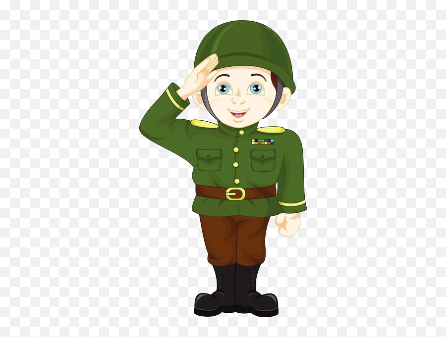 Soldier Salute Cartoon Military - Soldier Salute Cartoon Emoji,Salute Flag Emoticon For Facebook