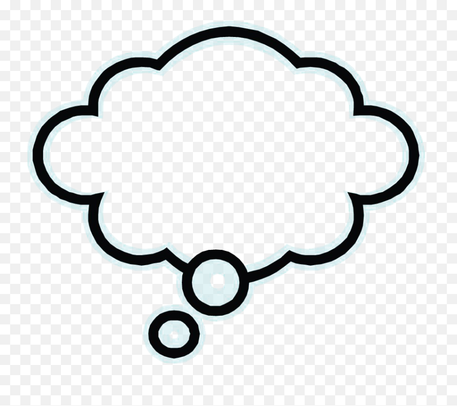 Thought Bubble For Background - Imagine If Emoji,Thinking Cloud Emoji