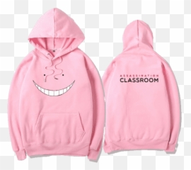 Anime Hoodie - Assassination Classroom Koro Sensei Pink Hoodie Emoji,Korosensei Emojis