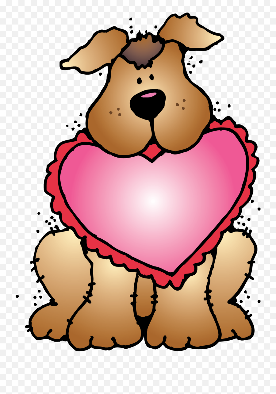 Cartoon Dog With The Heart Clipart Free Emoji,Clip Art Puppy Emotions
