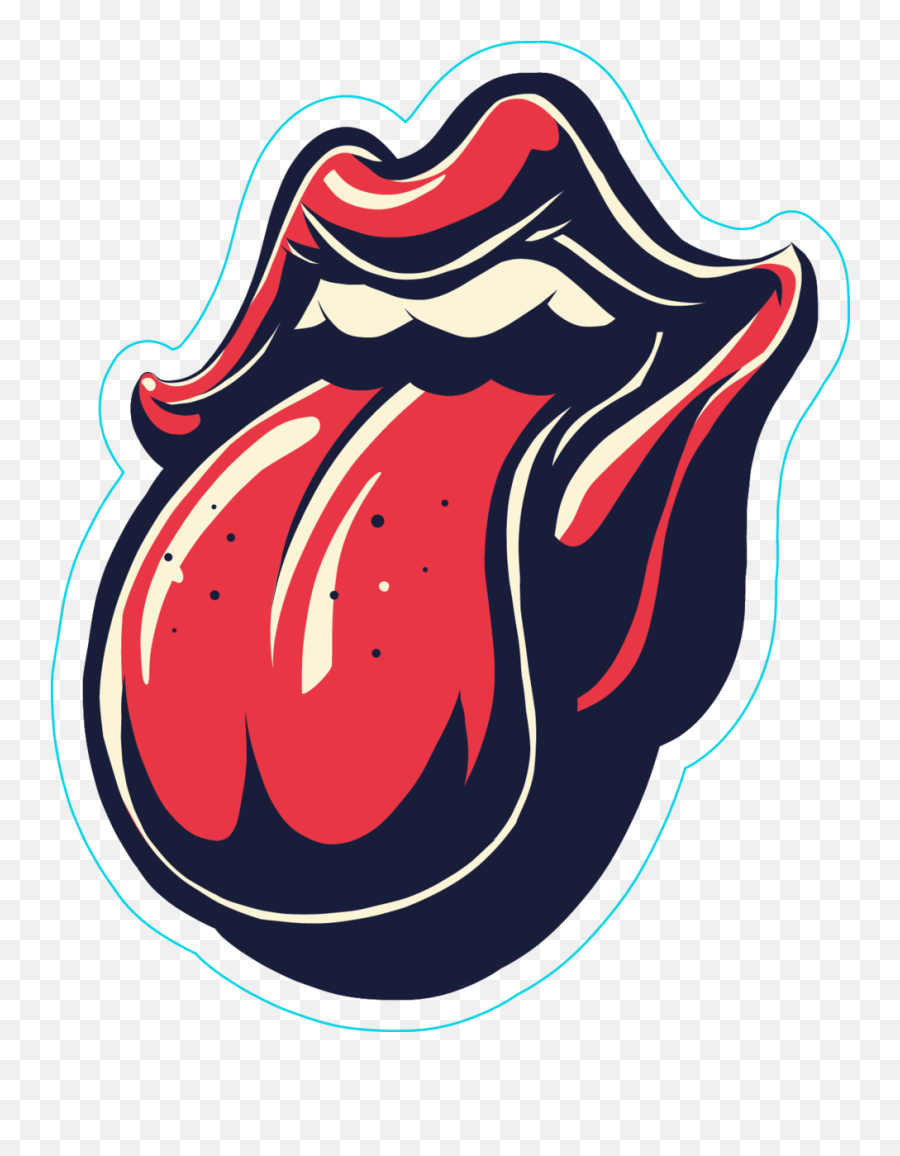 Lips And Licking Tongue Illustration Sticker - Licking Acid Lsd T Shirt Emoji,Licking Emoji
