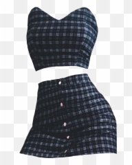 Dress Skirt Top Outfit Black Sticker - Top And Skirt Png Emoji,Emoji Crop Top And Skirt