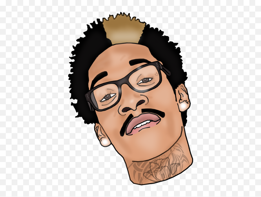 Wiz Khalifa Cartoon - Wiz Khalifa Face Cartoon Emoji,Wiz Khalifa Emoji