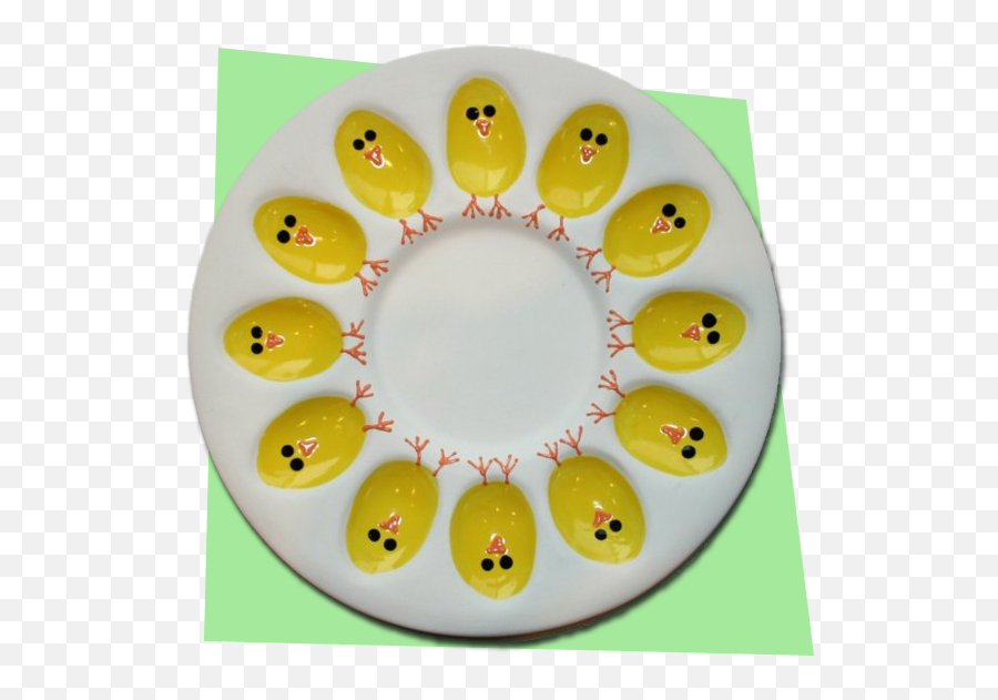 Htt Baby Chicks Deviled Egg Platter - All Fired Up Egg Tray With Chicks Emoji,Egg Emoticon