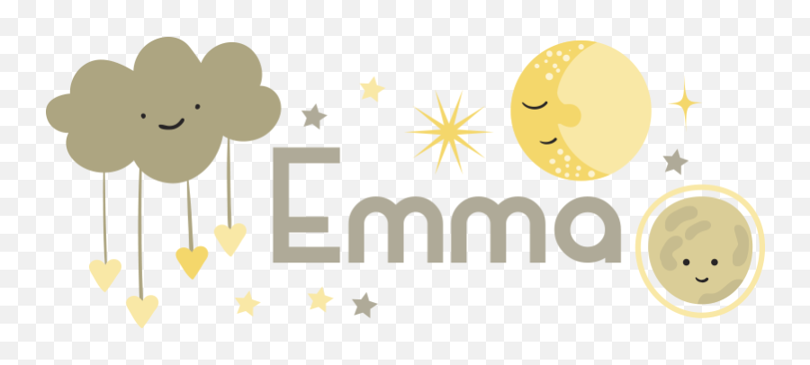 Nordic Stars With Clouds Space Decal - Happy Emoji,Alien Emoji Shirts