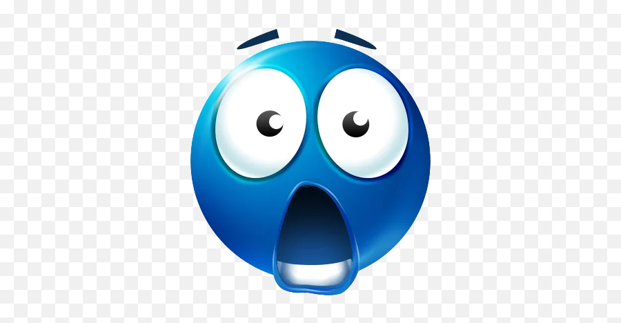 Telegram Sticker From Blue Emotions Pack Emoji,Goofy Face Emoji