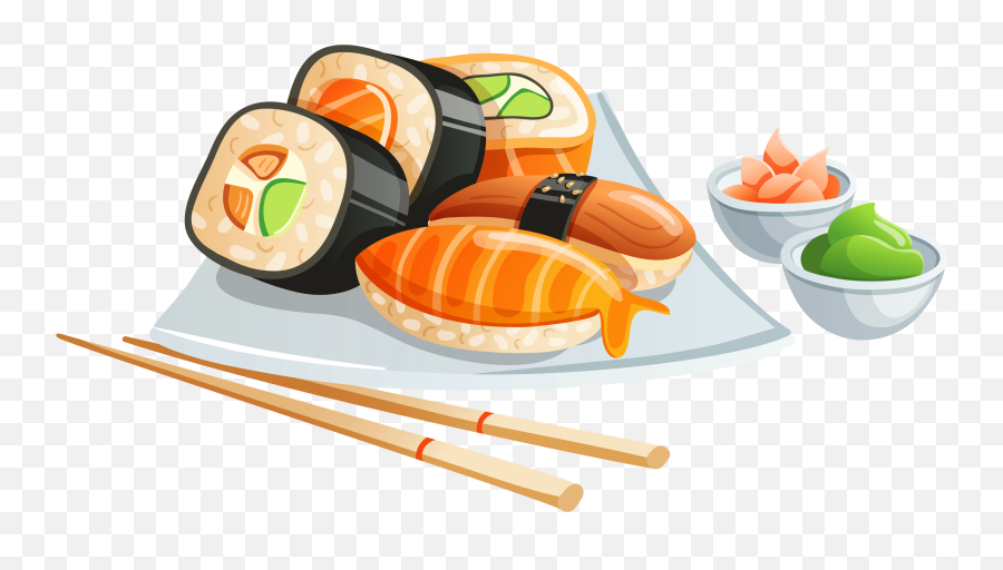 Sushi Clipart - Sushi Clipart Png Emoji,Sushi Emoji Png
