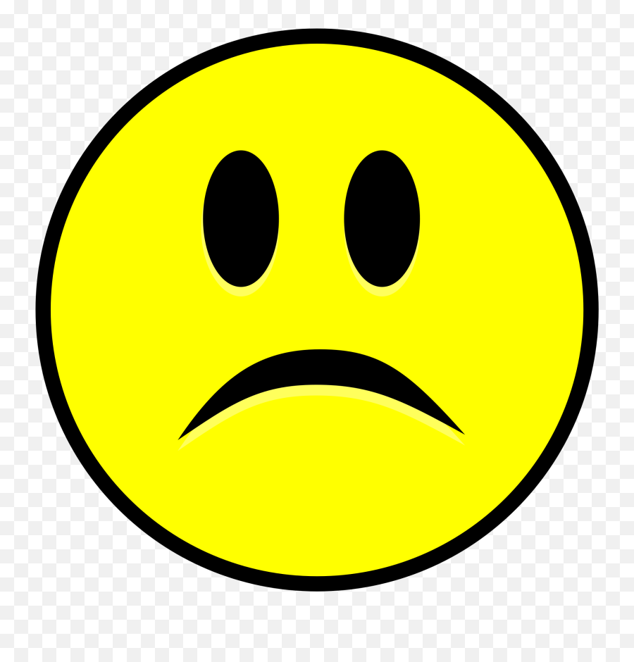 Sad Clipart Smiley Sad Smiley - Angry Face Emoji,Sad Emoji Faces