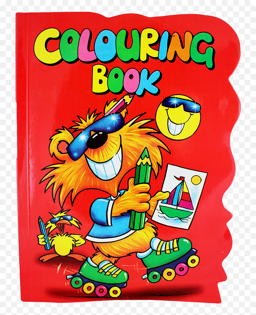 A4 Colouring Book 4 Titles - Fiction Emoji,Roller Skate Emoji