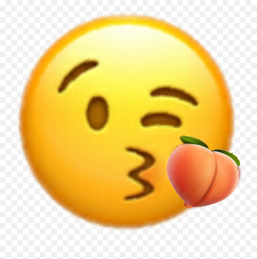 Kiss My Ass Emoji Sticker - Winking Kiss Emoji,Ass Emoticon