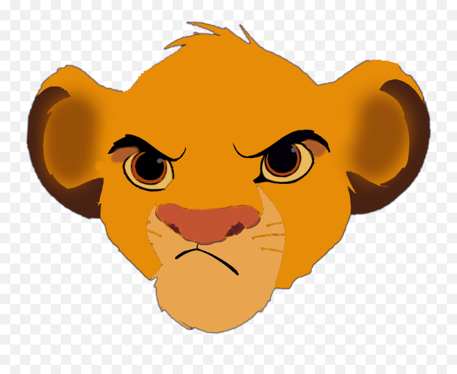 Clipart Lion Nose - Simba Lion King Head Emoji,Lion King Emoji