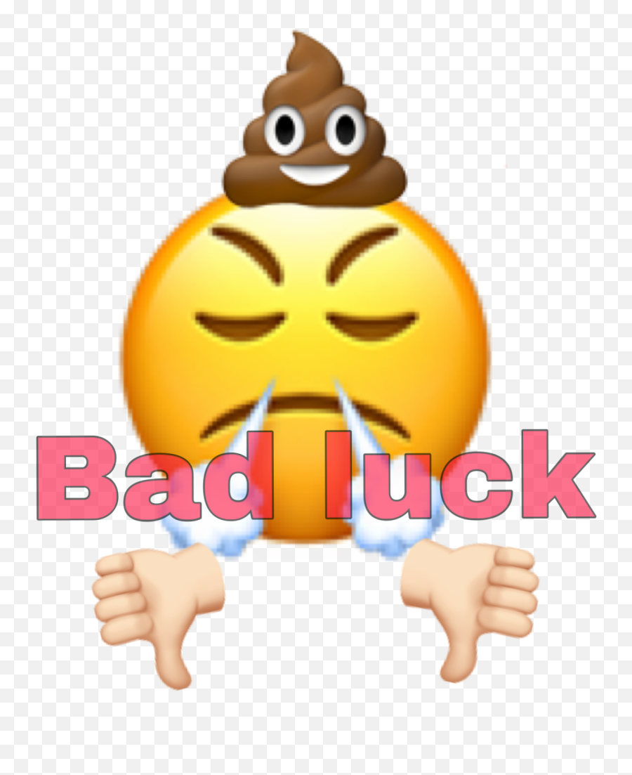 Badluck Emoji Bad Sticker By Sara125643 - Emoji Crotte,Luck Emoji