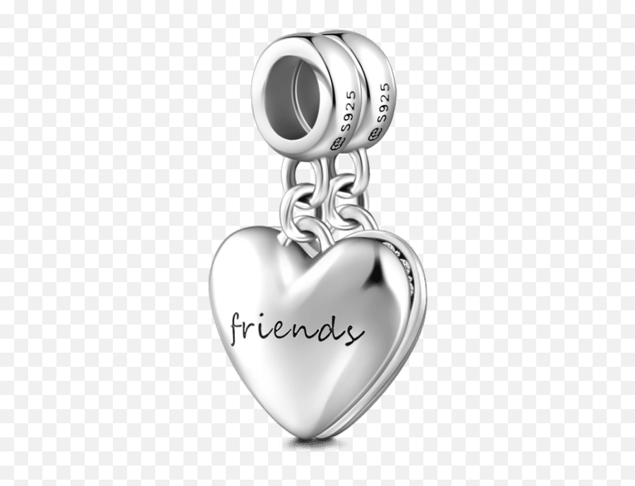 Forever Friends Dangle Charm Silver - Charms Solid Emoji,Luggage Tag With Emojis