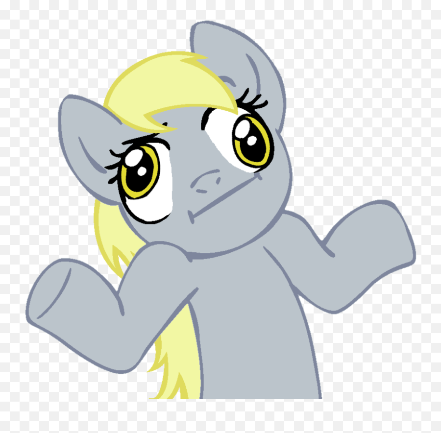O - Derpy Pony Emoji,Derpy Shrug Emoticon