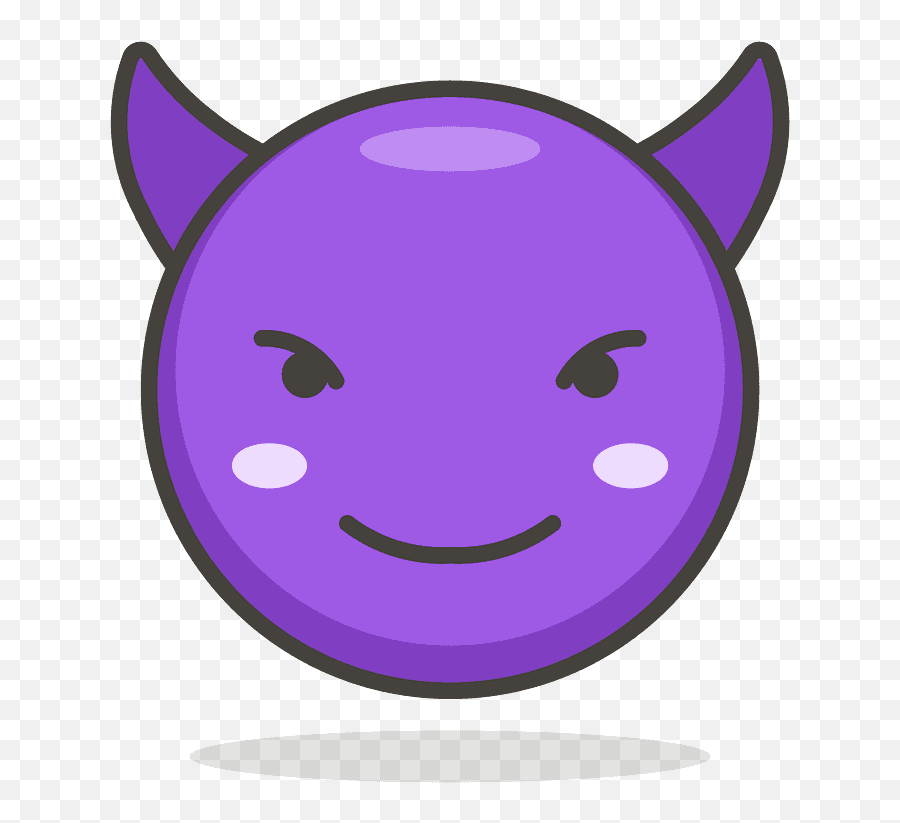 With Horns Emoji Png Transparent Png - Smile With Horns Emoji Png,Smiling Emoji