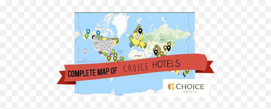 Map Of Choice Hotels With Choice Points - Language Emoji,Emotions Juan Dolio