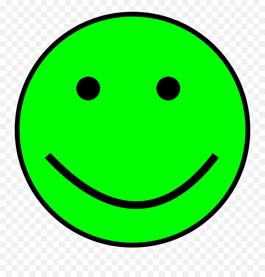Free Vector Happy Smiling Face Clip Art - Green Happy Face Red Sad Face Emoji,Happy Face Emoji