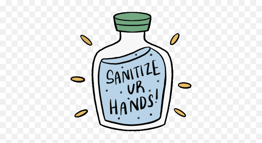 Cienik Margo Announcements - Sanitize Hand Clipart Gif Emoji,Sick Emoticon Animated Gif