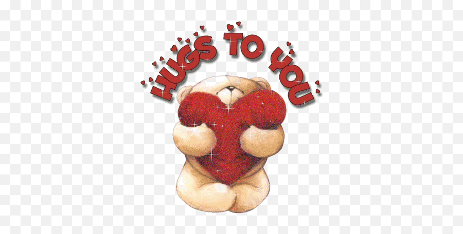 Hugs To You Glitter Teddy Bear - Teddy Bear Hugs Gif Emoji,Bear Emoji