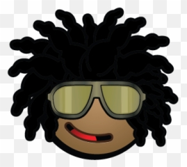 High Emoji With Dreads - Novocomtop Happy,Stoner Emoticons