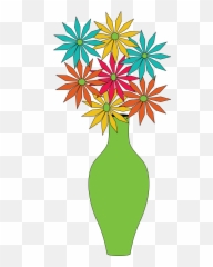 Vase Of Flowers Clipart - Flower In Vase Clipart Png Emoji,Emoji Cliip On
