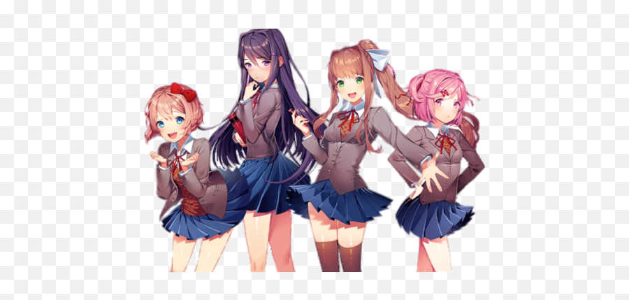 Doki Doki Literature Club Girls Png Download Image Png Arts Emoji,Emojis Doku Doku Literature Club