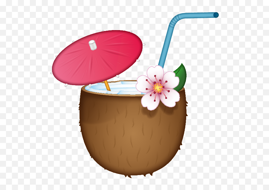 Coconut Emoji,Drinking Air Emoji