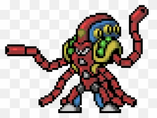 Pixel Art Gallery Emoji,Octopus On Head Emoticon -emoji
