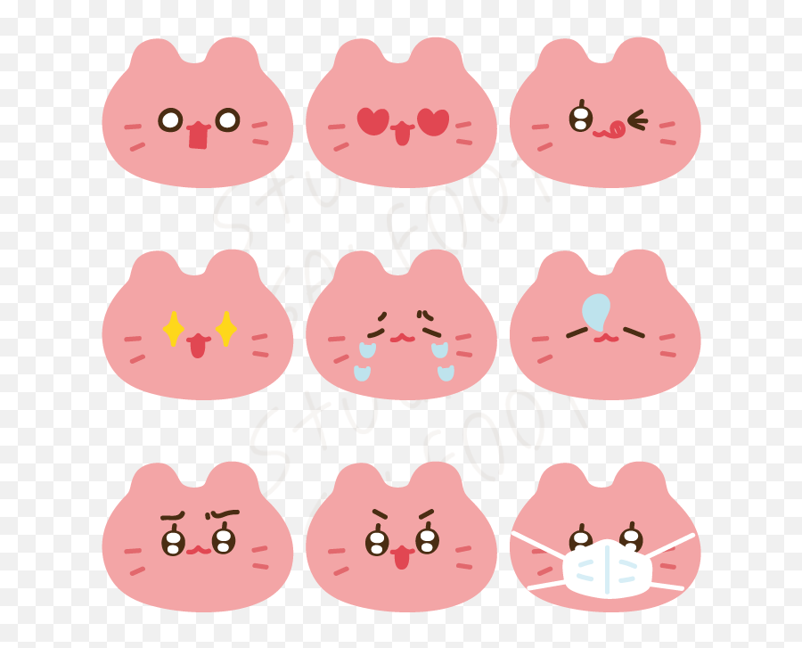 Webudding The Digital Stationery Emoji,Pastel Pink Alphabet Emojis