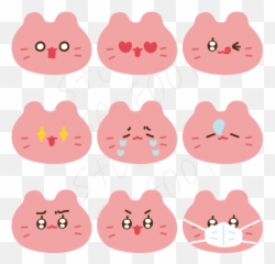 Webudding The Digital Stationery Emoji,Pastel Pink Alphabet Emojis