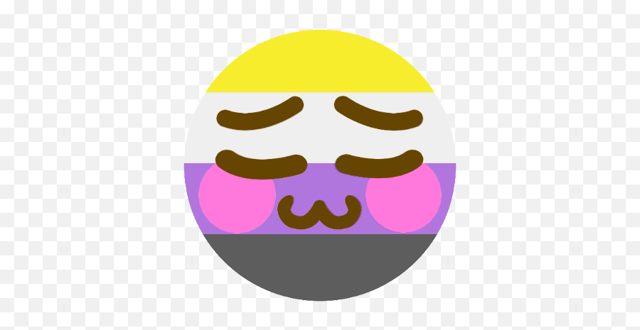 Lgbt Nonbinary Pride Sticker - Happy Emoji,Nonbinary Flag Emoji