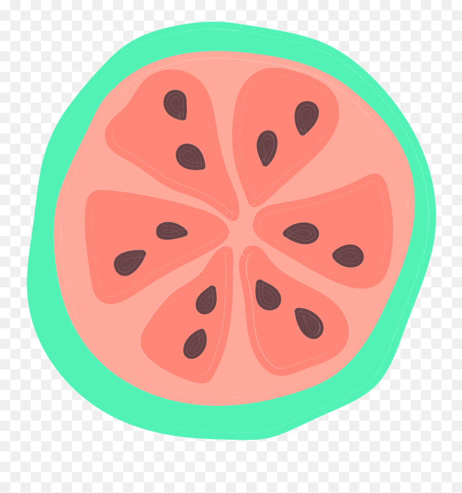 Guava Slice Clipart - Watermelon Emoji,Guava Emoji