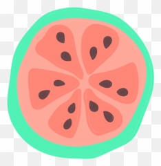 Guava Slice Clipart - Watermelon Emoji,Guava Emoji