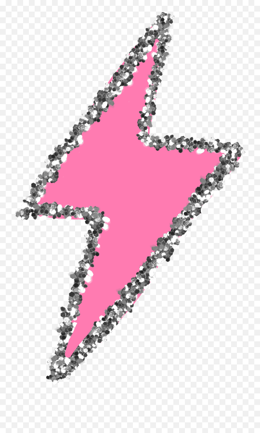 Lightning Bolt Pink Glitter Sticker - For Women Emoji,Lightning Bolt Emoji