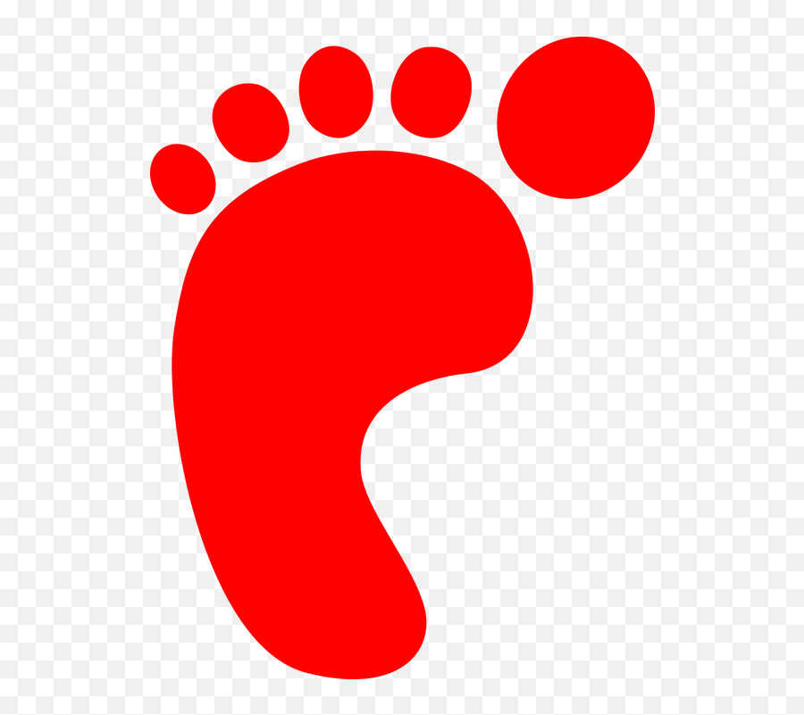 Red Footprint - Red Baby Foot Print Emoji,Footprint Emoji